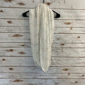 American Eagle Gold & Sheer White Infinity Scarf